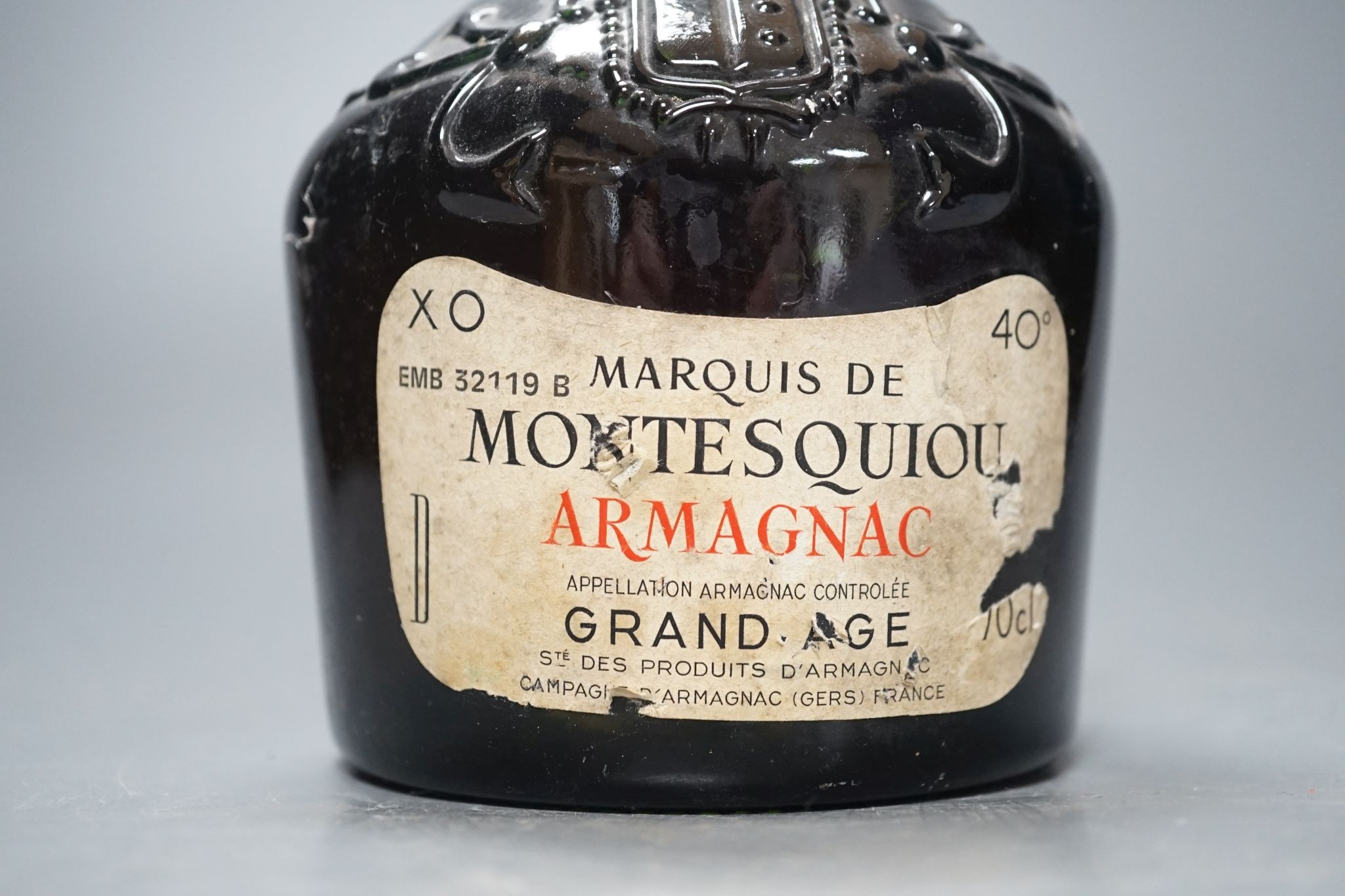One bottle of Montesquiou Armagnac, Grande Age XO